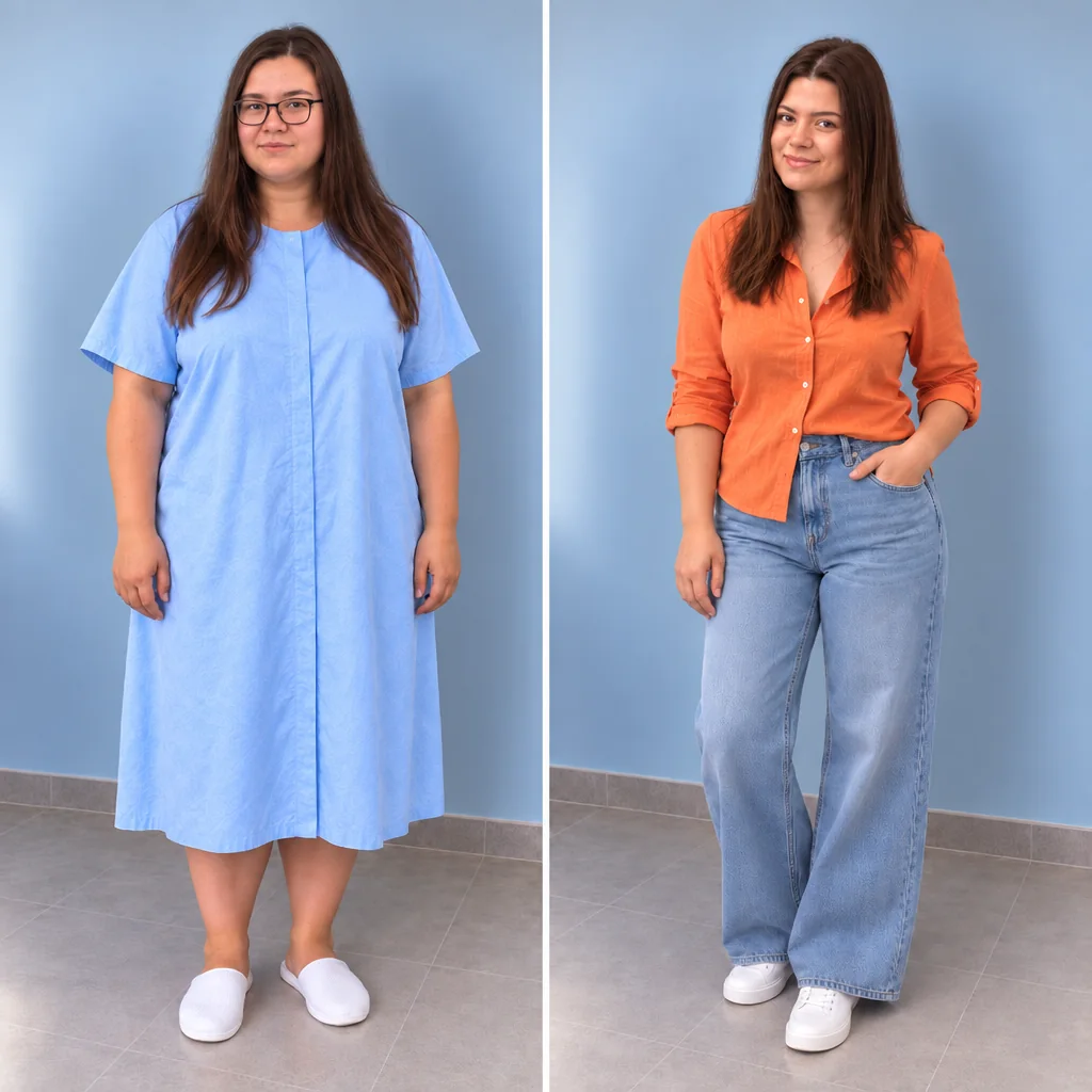 Angelina, 22 — before and after bariatric surgery