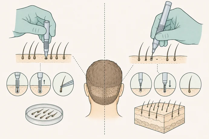 Combined DHI and FUE protocol
