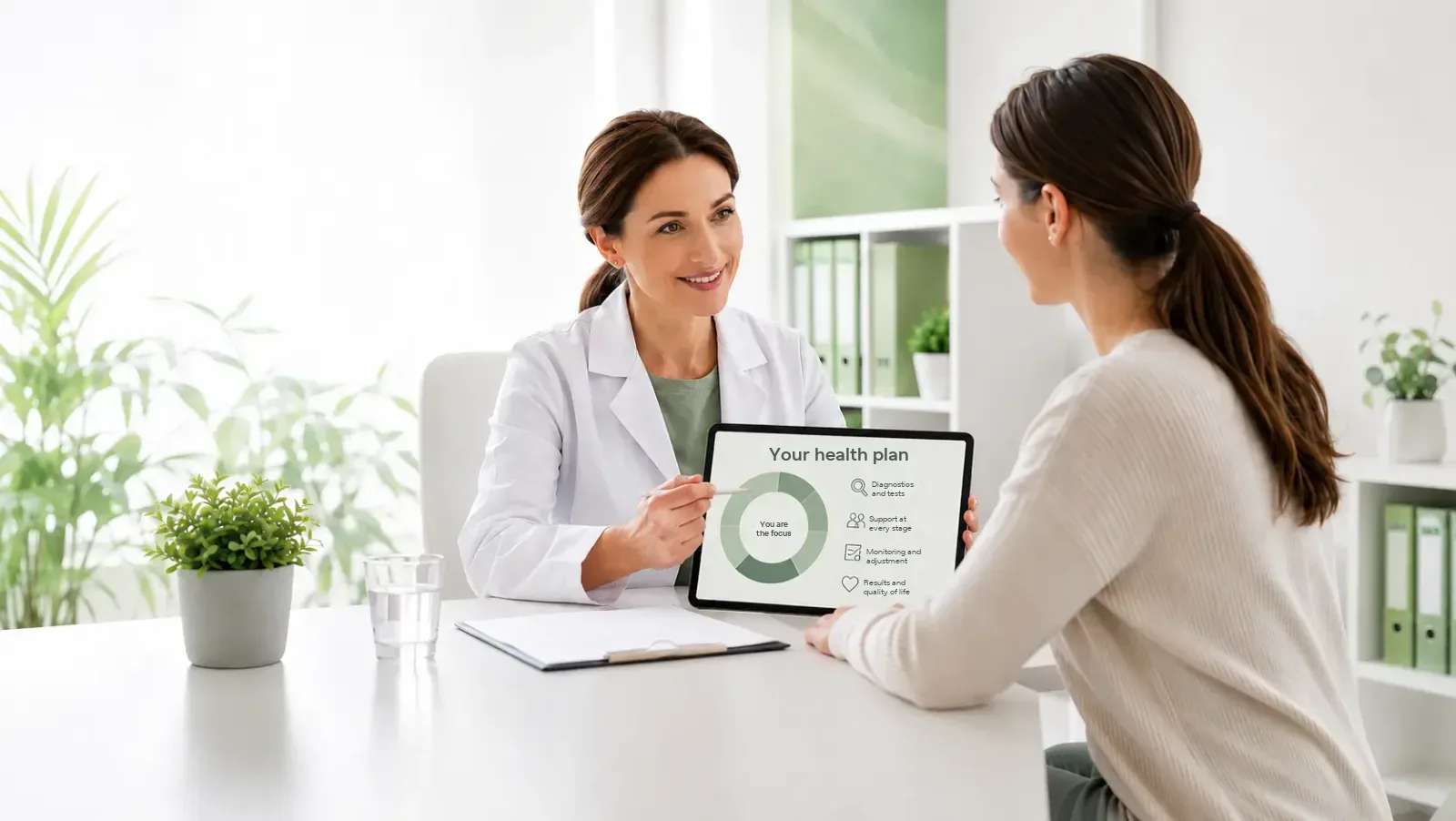 Paying a deposit by card at the clinic reception