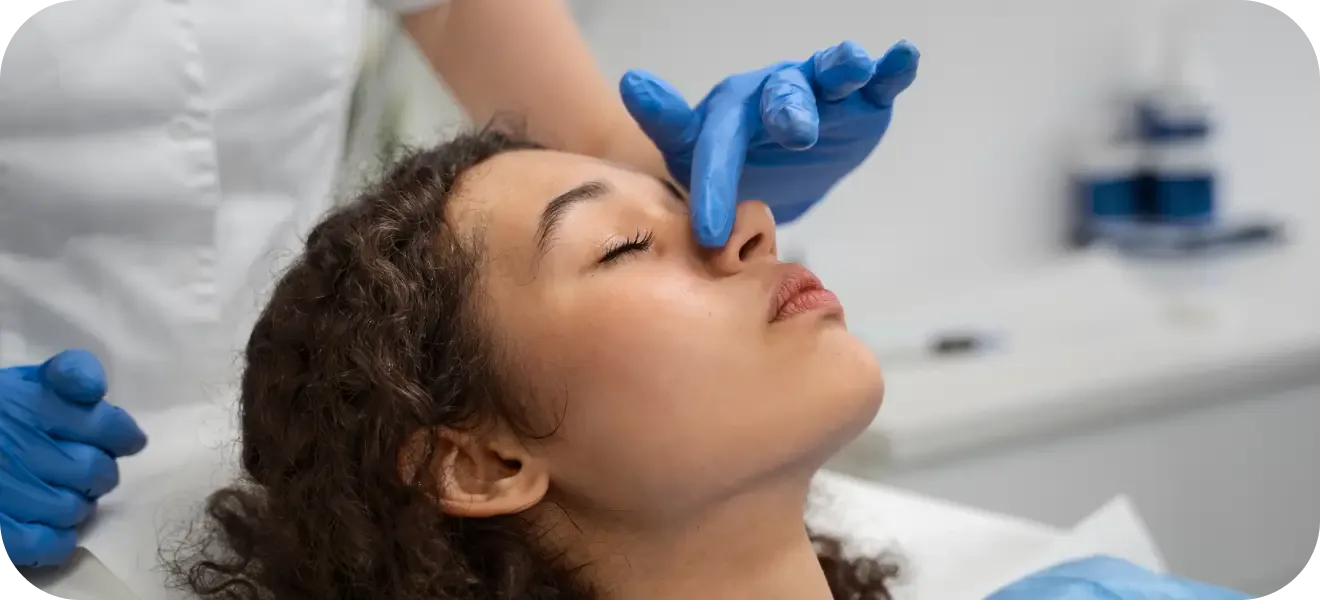 Nose examination before rhinoplasty