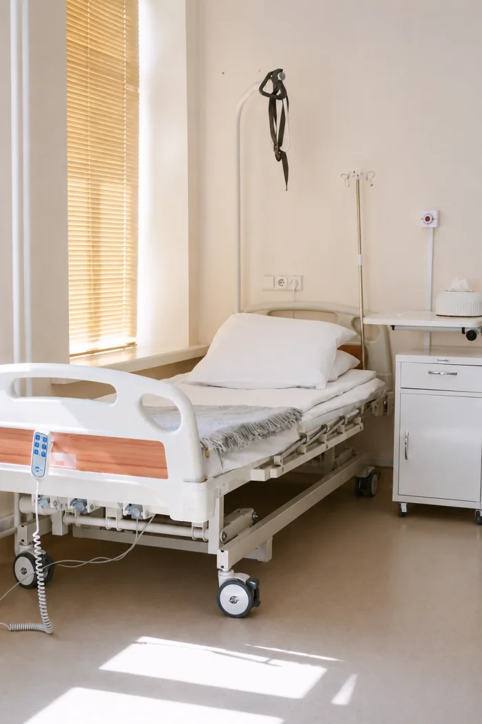 A hospital ward at the clinic