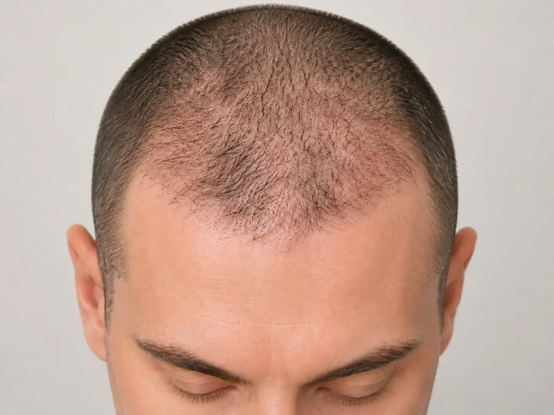 Shedding of the transplanted hairs after a hair transplant, 2-4 weeks