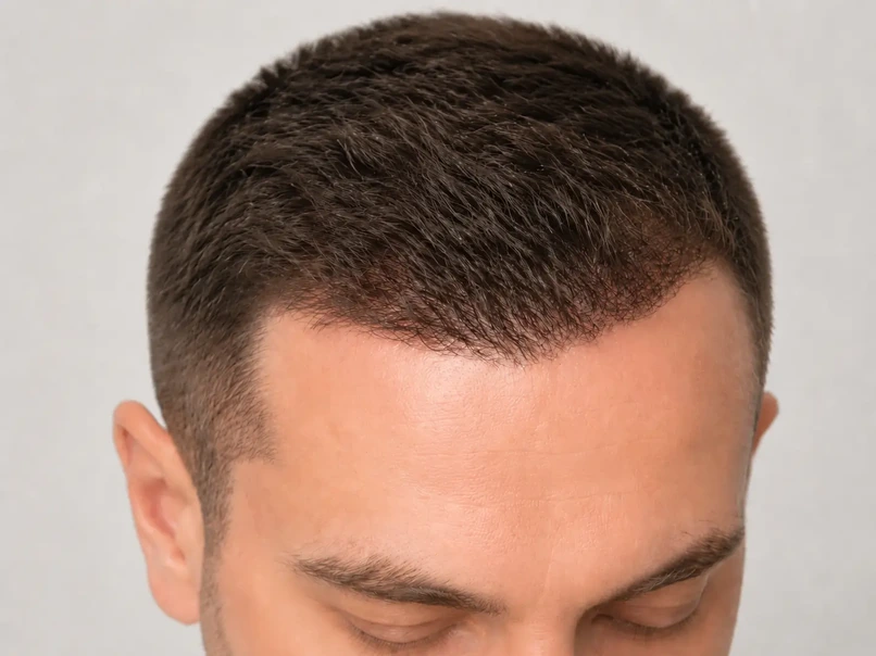 Visible density after a hair transplant, 6-9 months