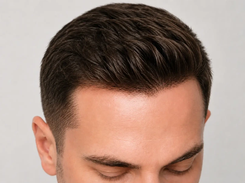 Final result after a hair transplant, 12-18 months